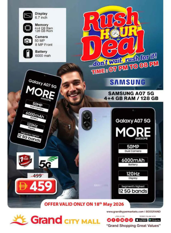 Rush Hour Deal - Grand City Mall