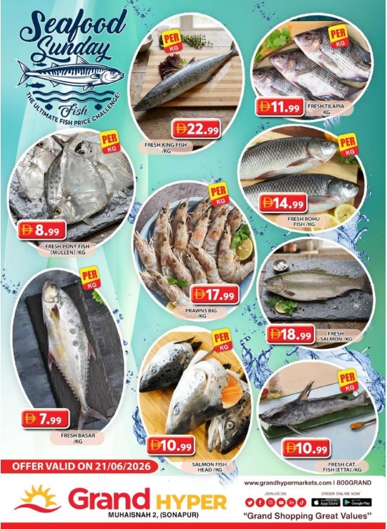 Seafood Sunday - Grand Hyper Muhaisnah