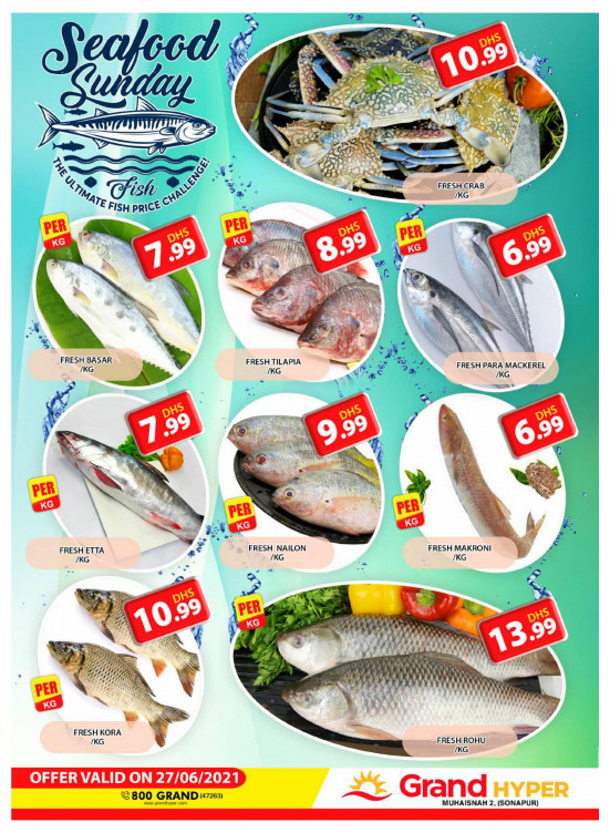 Seafood Sunday - Grand Hyper Muhaisnah