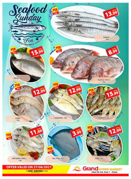 Seafood Sunday - Grand Hypermarket Jebel Ali