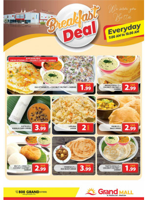 Breakfast Deals - Grand Mall Sharjah