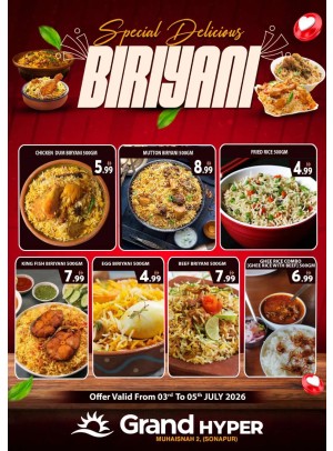 Special Delicious Biriyani - Grand Hyper Muhaisnah