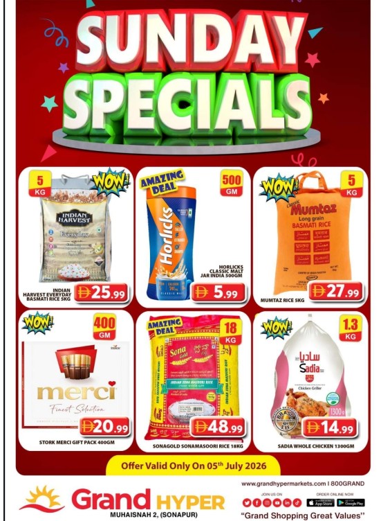 Sunday Specials - Grand Hyper Muhaisnah