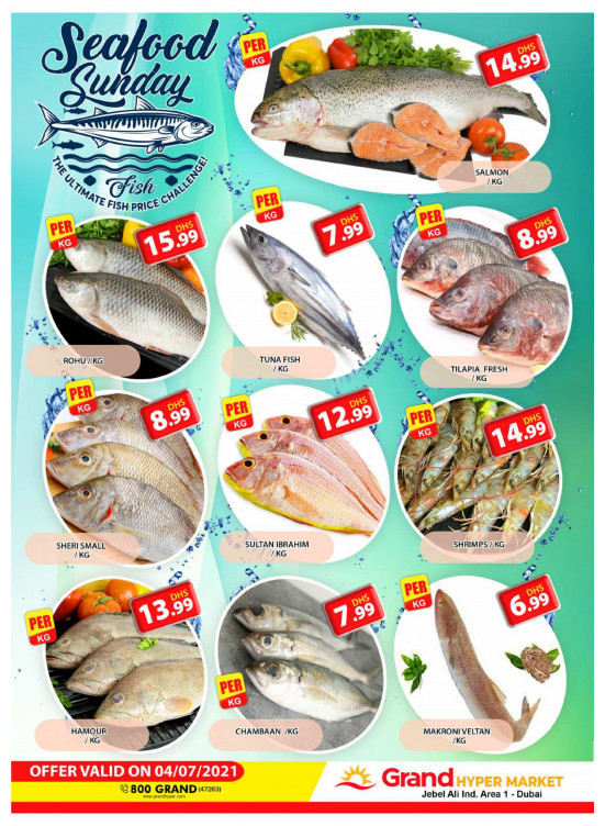 Seafood Sunday - Grand Hypermarket Jebel Ali
