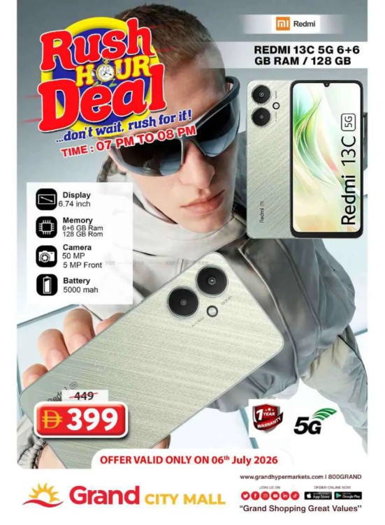 Rush Hour Deal - Grand City Mall