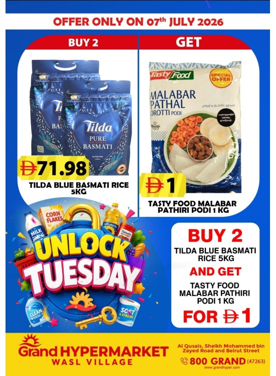 Unlock Tuesday - Grand Hyper Wasl Village