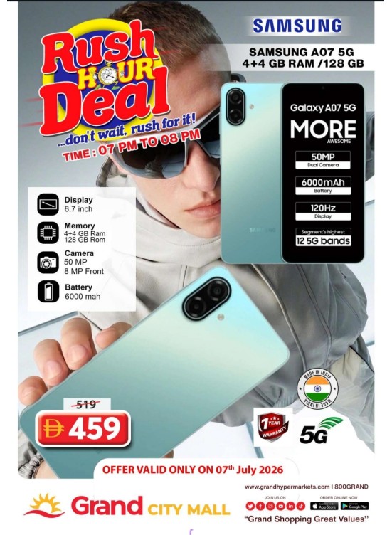 Rush Hour Deal - Grand City Mall