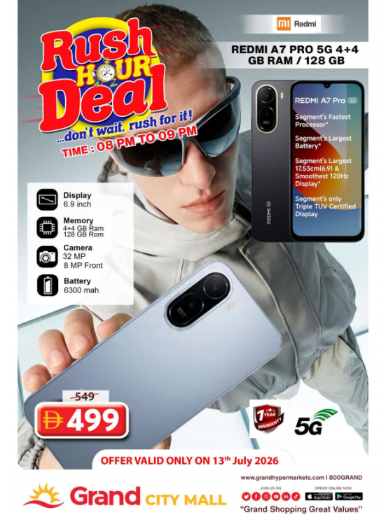 Rush Hour Deal - Grand City Mall