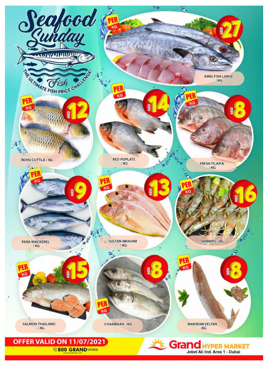 Seafood Sunday - Grand Hypermarket Jebel Ali