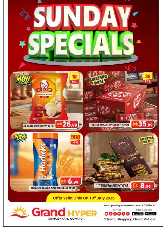 Sunday Specials - Grand Hyper Muhaisnah