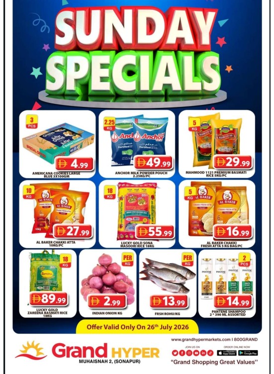 Sunday Specials - Grand Hyper Muhaisnah