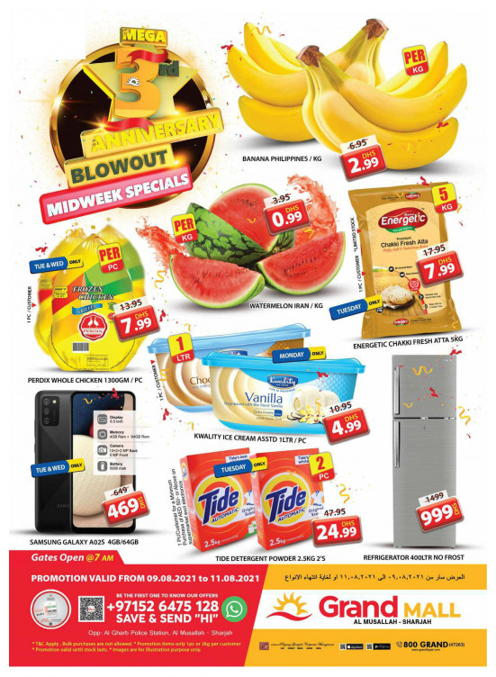 Mega Offers Grand Mall Sharjah from Grand Hypermarket until 11th