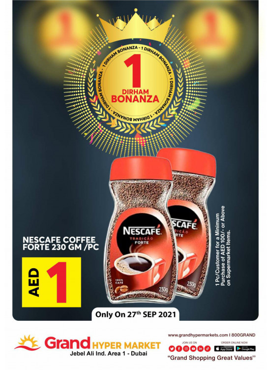 1 Dirham Bonanza - Grand Hypermarket Jebel Ali