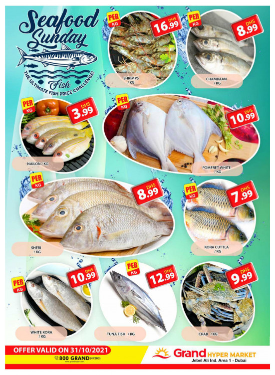 Seafood Sunday - Grand Hypermarket Jebel Ali