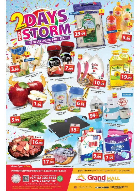 2 Days Storm Price - Grand Mall Sharjah