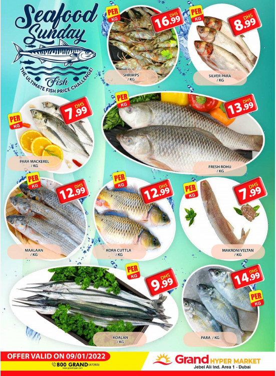 Seafood Sunday - Grand Hypermarket Jebel Ali