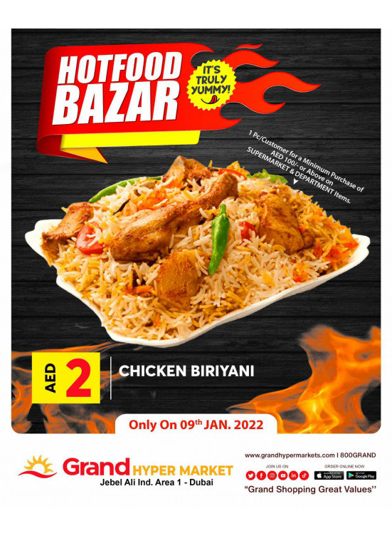 Hot Food Bazar - Grand Hypermarket Jebel Ali