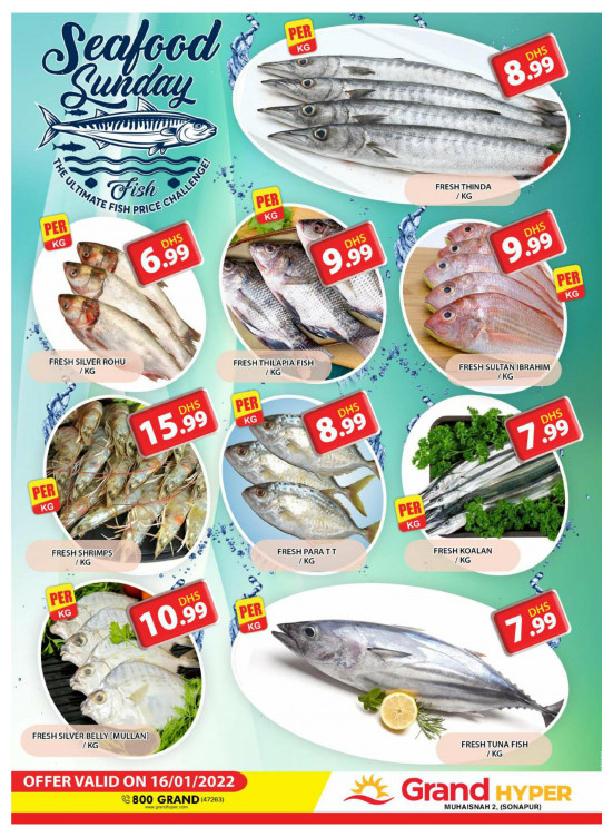 Seafood Sunday - Grand Hyper Muhaisnah