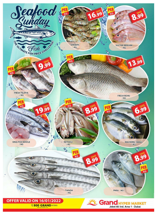 Seafood Sunday - Grand Hypermarket Jebel Ali