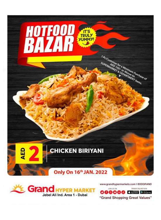 Hot Food Bazar - Grand Hypermarket Jebel Ali