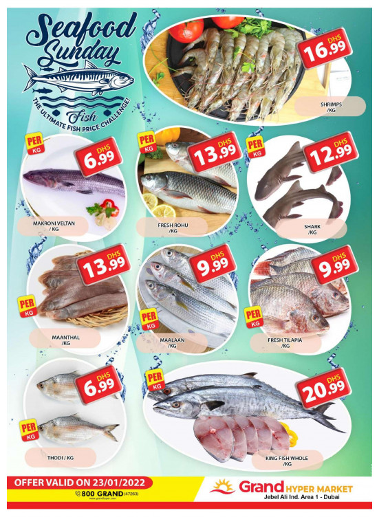 Seafood Sunday - Grand Hypermarket Jebel Ali
