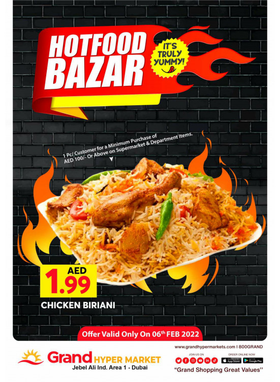 Hot Food Bazar - Grand Hypermarket Jebel Ali