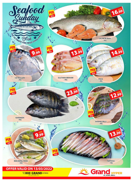Seafood Sunday - Grand Hyper Al Khail Mall