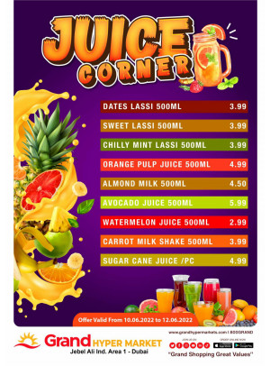 Juice Offers - Grand Hypermarket Jebel Ali
