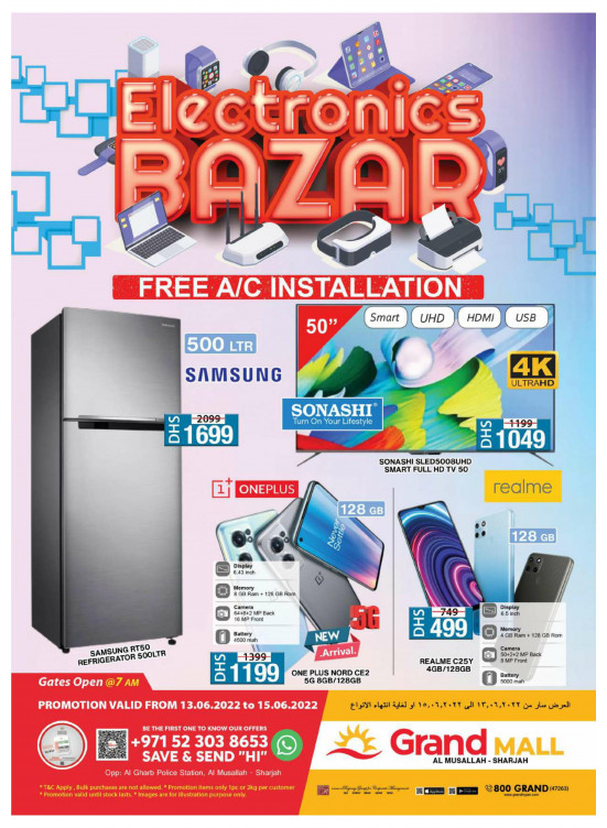 Electronics Bazar Grand Mall Sharjah from Grand Hypermarket until