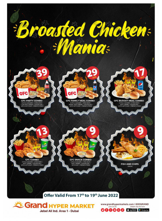 Broasted Chicken Mania - Grand Hypermarket Jebel Ali