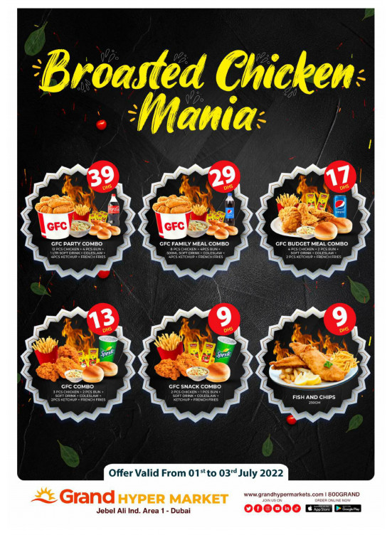 Broasted Chicken Mania - Grand Hypermarket Jebel Ali