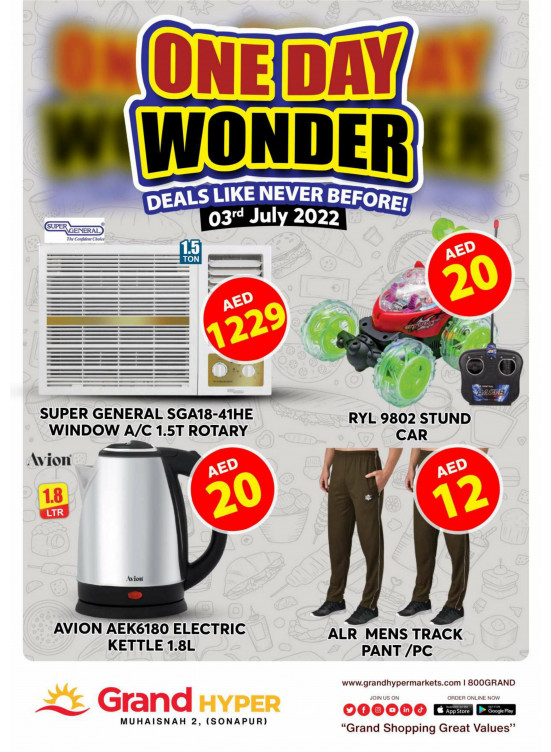 One Day Wonder - Grand Hyper Muhaisnah