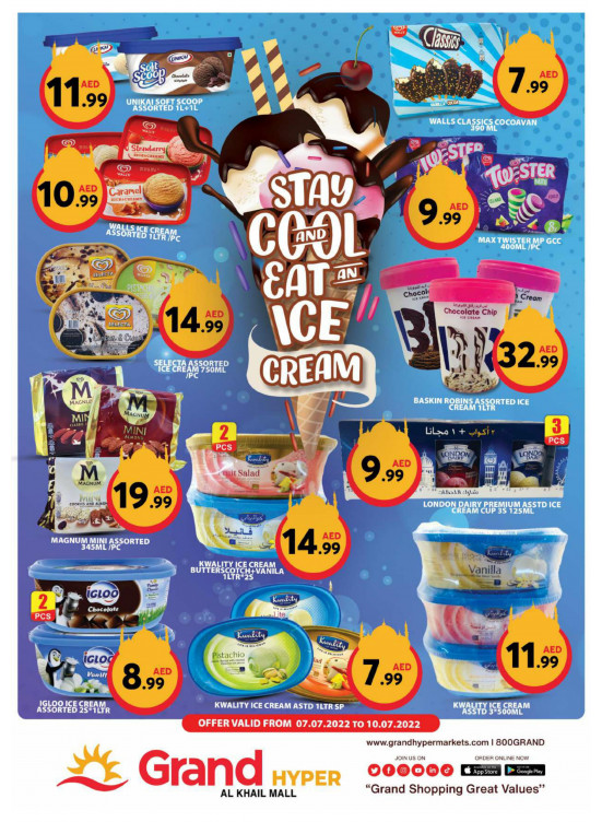 Ice Cream Offers - Grand Hyper Al Khail Mall