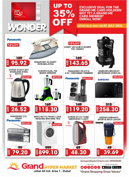 Wonder Deals - Grand Hypermarket Jebel Ali