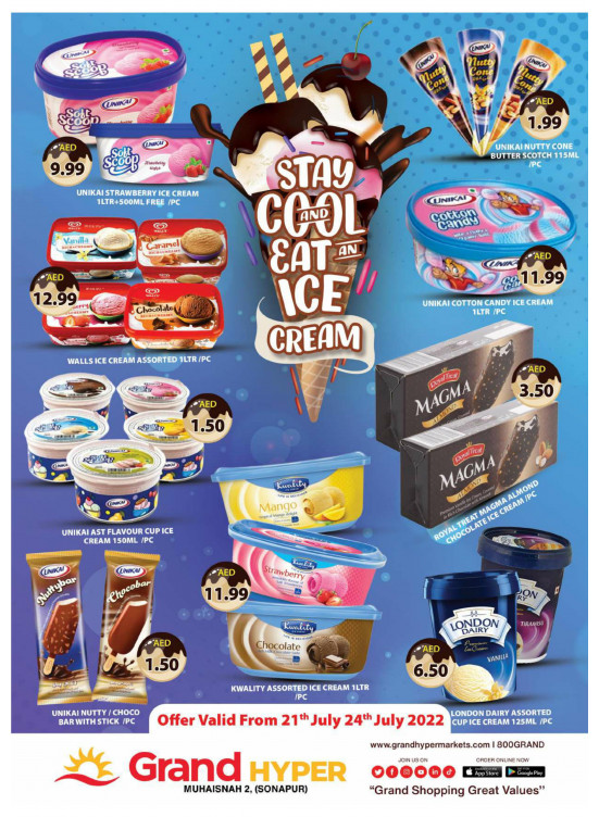 Ice Cream Offers - Grand Hyper Muhaisnah