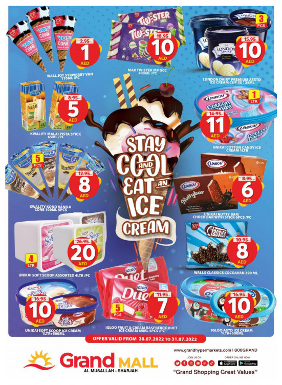 Ice Cream Offers - Grand Mall Sharjah