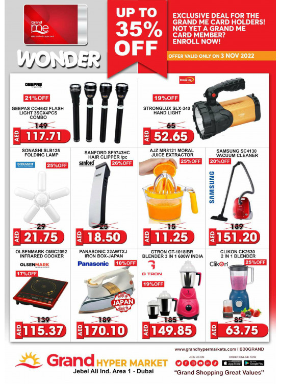 Wonder Deals - Grand Hypermarket Jebel Ali