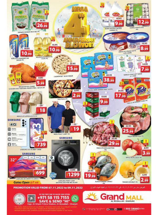 Mega Deals Grand Mall Sharjah from Grand Hypermarket until 9th