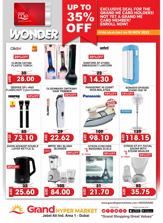 Wonder Deals - Grand Hypermarket Jebel Ali