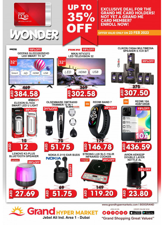 Wonder Deals - Grand Hypermarket Jebel Ali