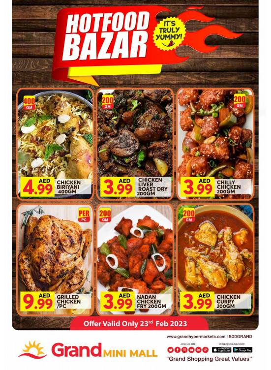 Hot Food Bazar Grand Mini Mall from Grand Hypermarket until 24th
