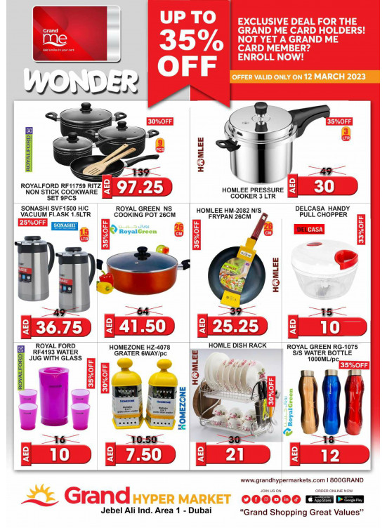Wonder Deals - Grand Hypermarket Jebel Ali