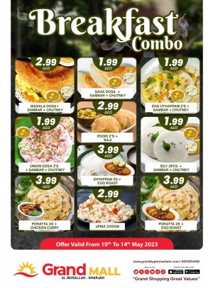 Breakfast Offers - Grand Mall Sharjah