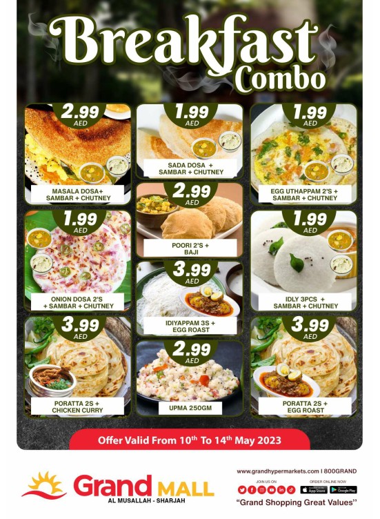 Breakfast Offers - Grand Mall Sharjah