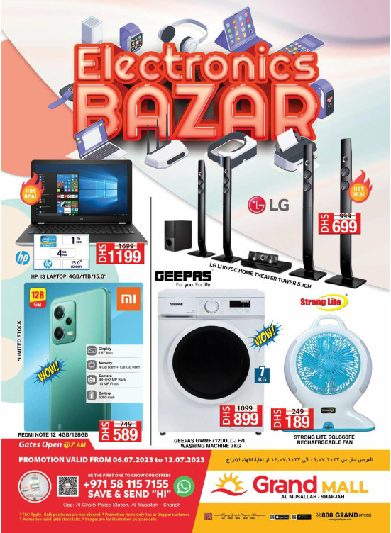 Electronics Bazar Grand Mall Sharjah from Grand Hypermarket until