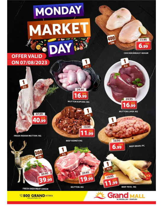Meat Monday Grand Mall Sharjah from Grand Hypermarket until 7th