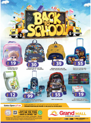 Back to School Deals - Grand Mall Sharjah