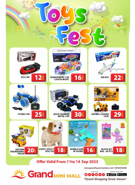 Toys Fest Grand Mini Mall from Grand Hypermarket until 14th September