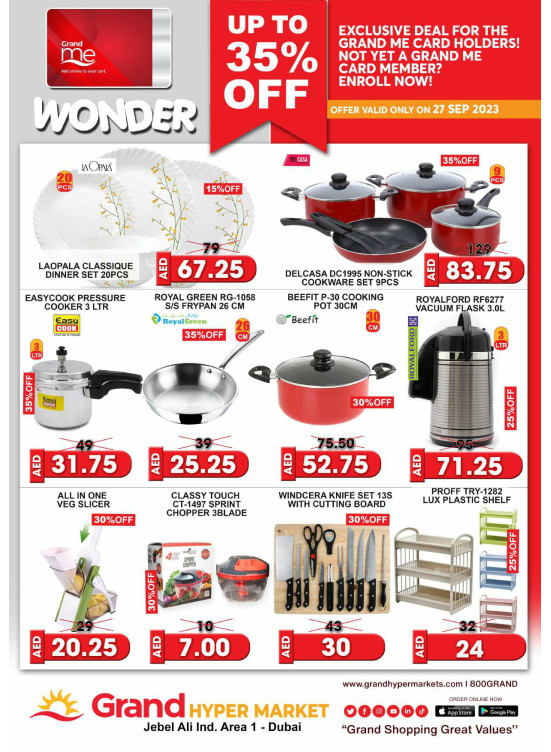 Wonder Deals - Grand Hypermarket Jebel Ali