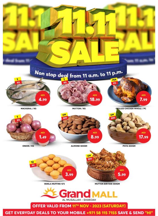 11-11 Sale - Grand Mall Sharjah